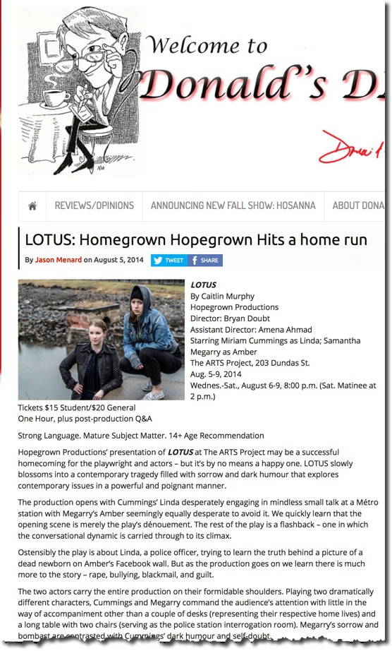 Hopegrown Productions — 2014 — Lotus